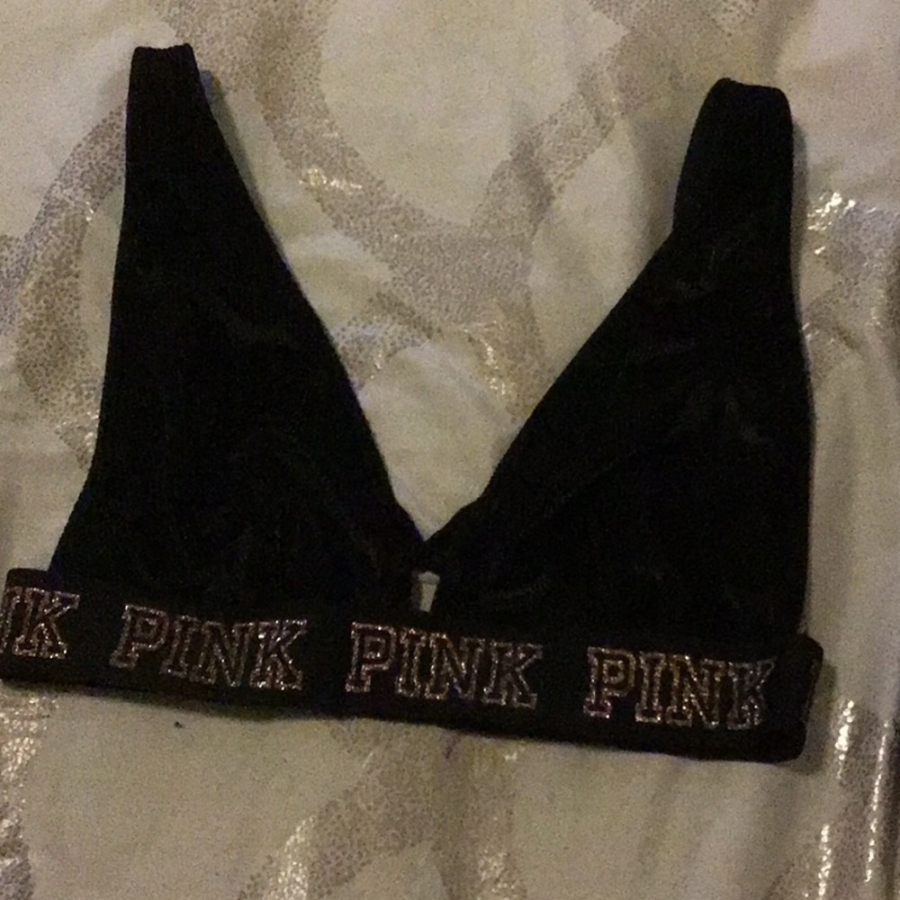 Velvet feel PINK bralette